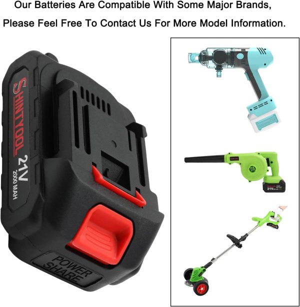 21V Lithium Battery 2.0 Ah Li-ion Battery w/ Charger Adapter - Image 4