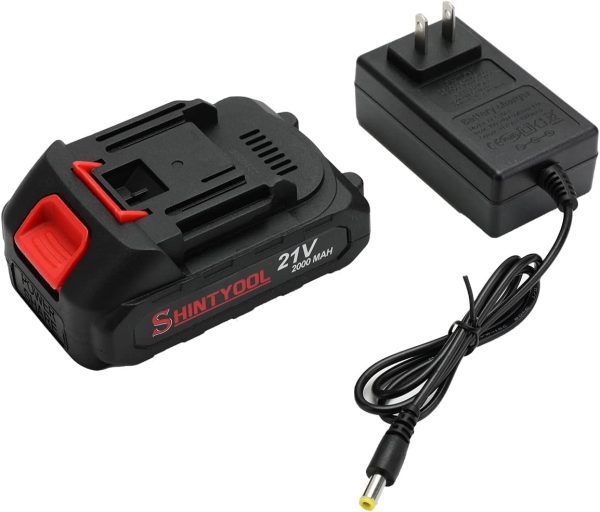 21V Lithium Battery 2.0 Ah Li-ion Battery w/ Charger Adapter