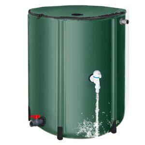 250L Collapsible Water Butt with Zip Lip, Drain Tap & Stand – Slimline Rainwater Collector for Gardens – Space-Saving Water Barrel (UK)